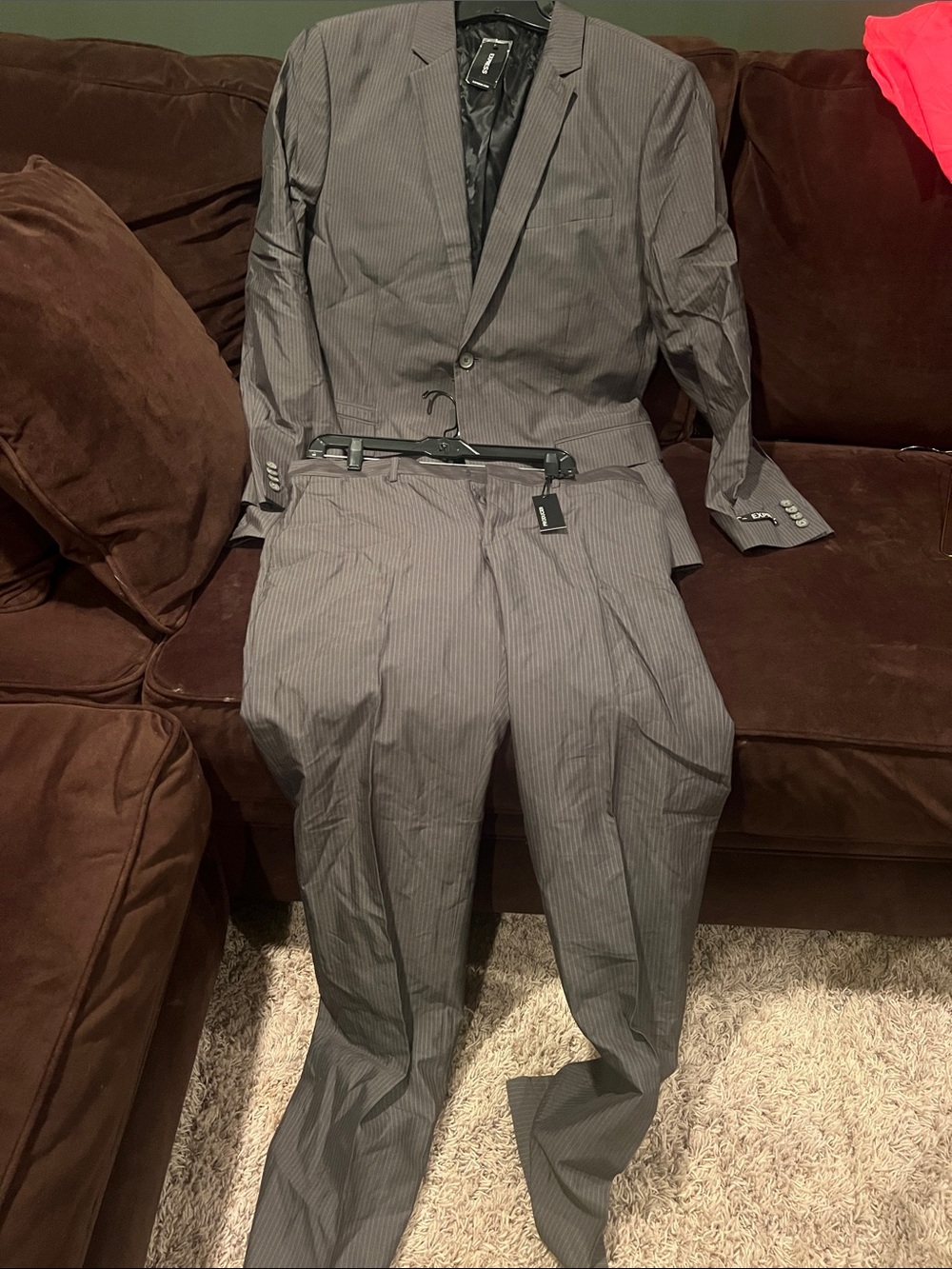 Men's Gray Pinstripe Blazer